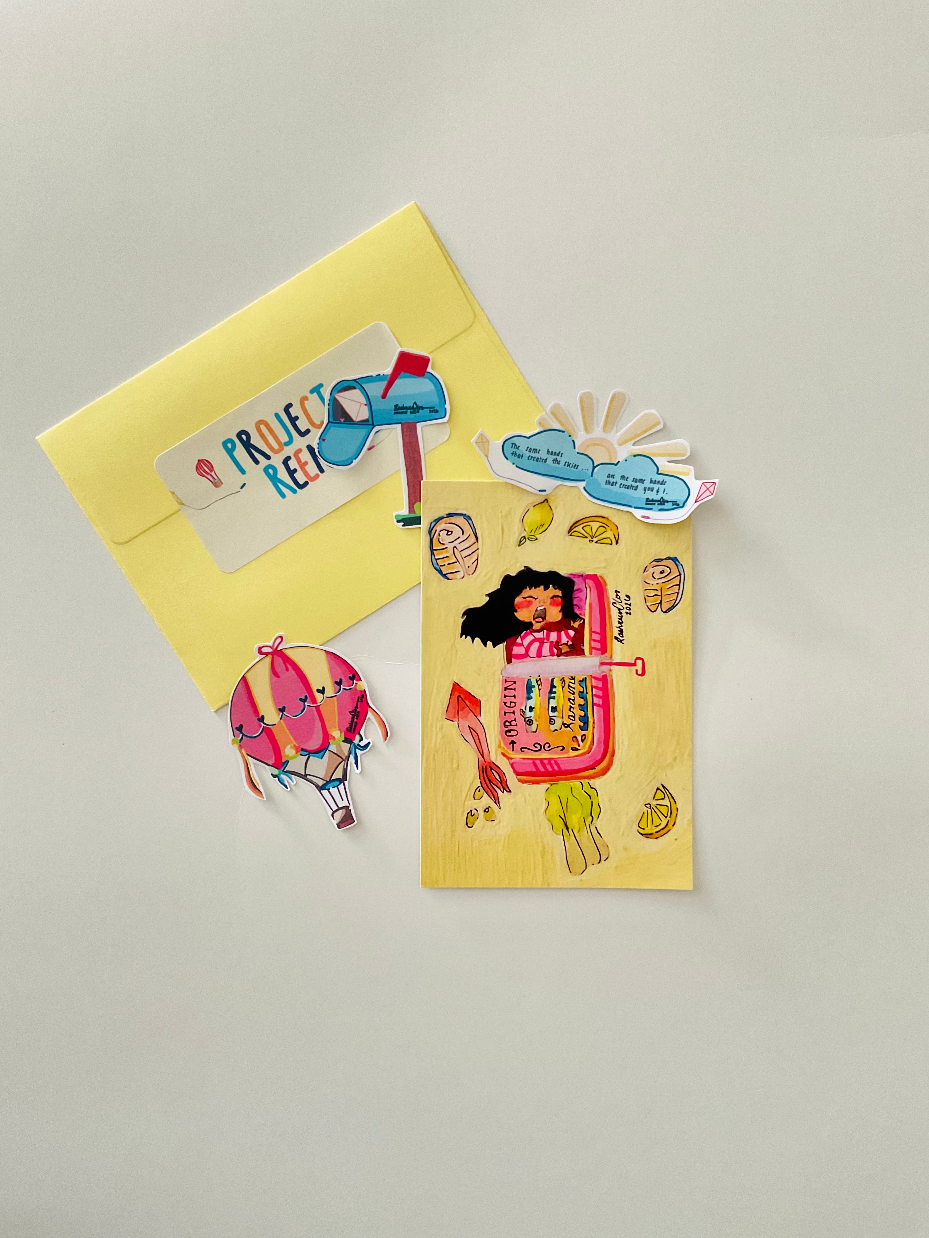 Sleepy Girl on Sardine Can (4 x 6)